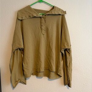 Easel Olive Green Long Sleeve Top